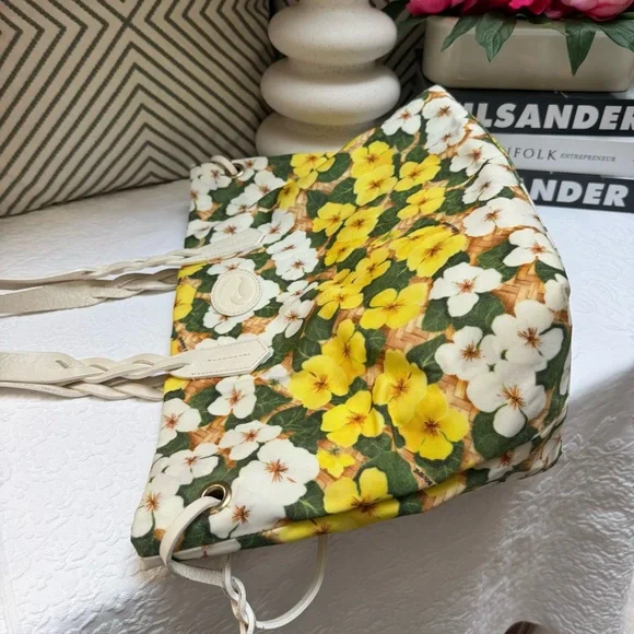 Dooney & Bourke Floral Tote with Yellow and Green Design - Picture 4 of 12